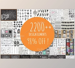 CreativeMarket – 2200++ Design Elements 1101065