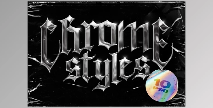 Chrome Text Styles (5366974-CreativeMarket)