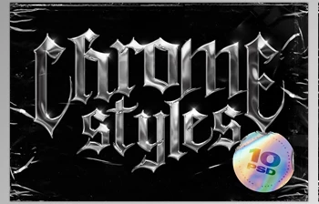 Chrome <span class='badge badge-warning'>Text</span> Styles (5366974-CreativeMarket)