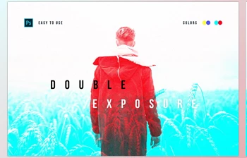 Double Color Exposure Photo <span class='badge badge-warning'>Effect</span> (CreativeMarket–5397406)