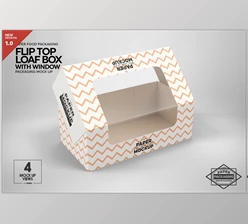Flip Top Loaf Box Packaging Mockup CreativeMarket-5357944