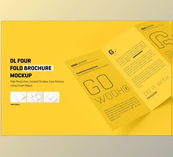 DL 4 Fold Brochure Mockup CreativeMarket-5307332