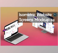 Isometric Website Mockup 8.0 CreativeMarket-5301296