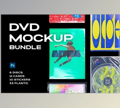 DVD Case Mockup Template Bundle Disc CreativeMarket-5320311
