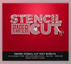 Paper Cut/Stencil Cut Text Effect GraphicRiver–28059651