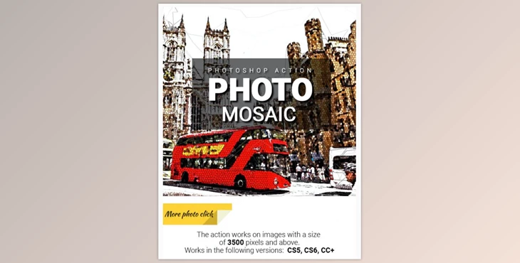 Photo Mosaic Photoshop Action GraphicRiver–27986689