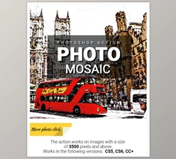 Photo Mosaic Photoshop Action GraphicRiver–27986689
