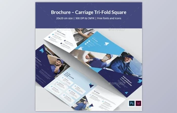 Brochure – Carriage Tri-<span class='badge badge-warning'>Fold</span> Square GraphicRiver-28370582