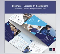 Brochure – Carriage Tri-Fold Square GraphicRiver-28370582