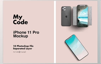 iPhone 11 <span class='badge badge-warning'>Pro</span> Mockup CreativeMarket-4529534