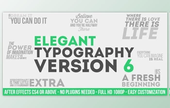 Elegant <span class='badge badge-warning'>Typography</span> V6 (<span class='badge badge-warning'>Videohive</span> 9008689)