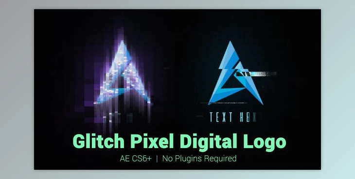 Glitch Pixel Digital Logo (Videohive 21987563)