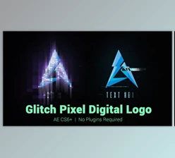 Glitch Pixel Digital Logo (Videohive 21987563)