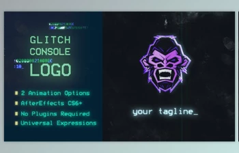 <span class='badge badge-warning'>Glitch</span> Console Logo (Videohive 22660686)