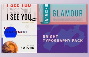 Bright Typography <span class='badge badge-warning'>Pack</span> (Videohive 28530303)