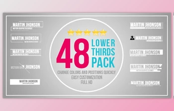 48 Lower Thirds <span class='badge badge-warning'>Pack</span> (Videohive 12725841)