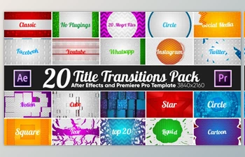 20 Title Transitions <span class='badge badge-warning'>Pack</span> (Videohive 22119825)
