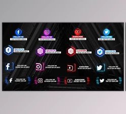Neon Social Media Lower Thirds V2 (Videohive 28636724)