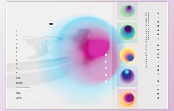 Vibrant Gradient Blurs <span class='badge badge-warning'>CreativeMarket-1320322</span>