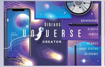 Vibrant Universe <span class='badge badge-warning'>Creator</span> CreativeMarket-2247330