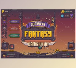 Complete Fantasy Game UI kit CreativeMarket-959421