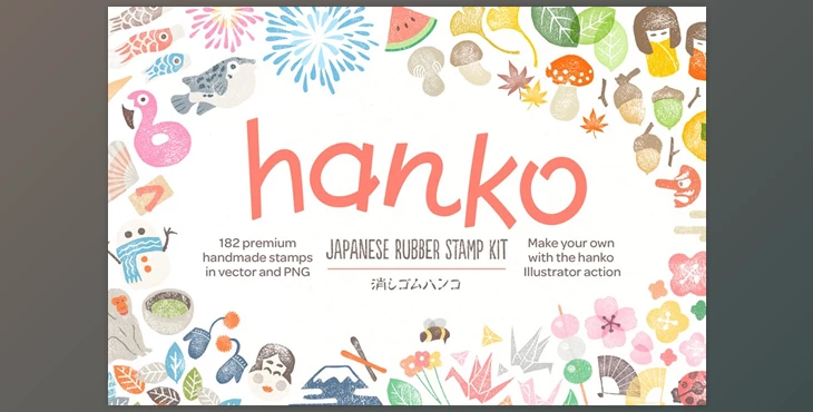 HANKO Japanese Stamp Kit CreativeMarket-1143298