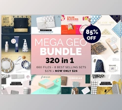 Mega Geometric Patterns Bundle CreativeMarket-2050400