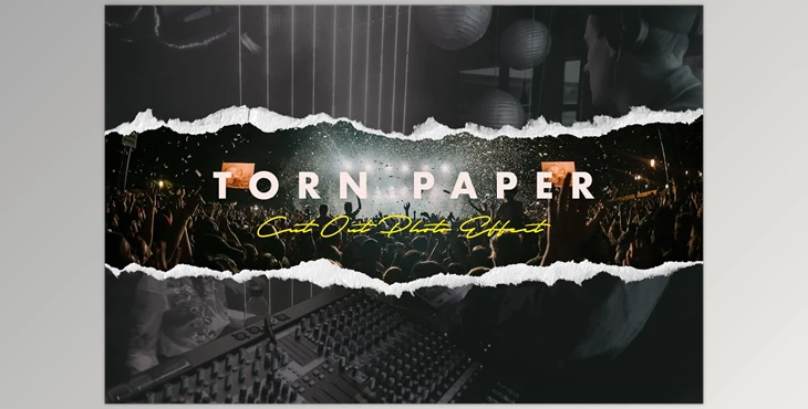 Torn Paper Cutout Photo Effect CreativeMarket-5375654
