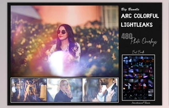 480 Arc Colorful Lightleak <span class='badge badge-warning'>Bundle</span> CreativeMarket–5306489