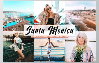 Santa Monica <span class='badge badge-warning'>Pro</span> Lightroom Presets CreativeMarket-5333867