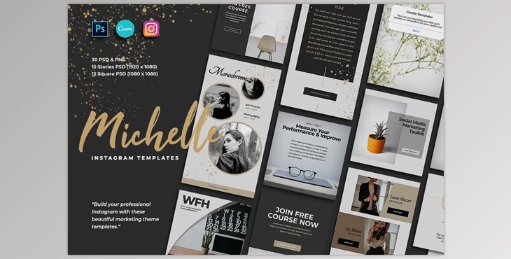 Michelle – Instagram Post & Stories CreativeMarket-5027448