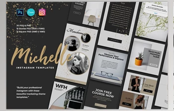 Michelle – Instagram <span class='badge badge-warning'>Post</span> & Stories CreativeMarket-5027448