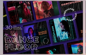 Dance <span class='badge badge-warning'>Floor</span> – Instagram Template CreativeMarket-5111033