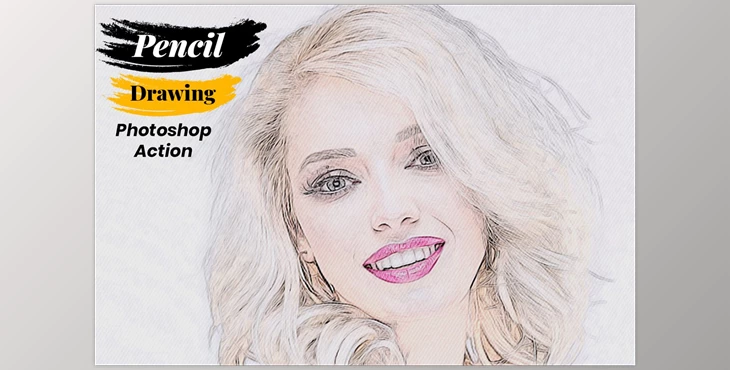 Pencil Drawing Photoshop Action CreativeMarket-4888259