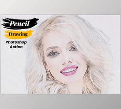 Pencil Drawing Photoshop Action CreativeMarket-4888259