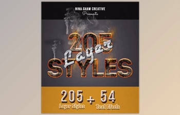 205 Photoshop Layer Styles <span class='badge badge-warning'>Bundle</span> – GraphicRiver 28370150