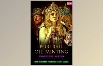 Portrait Oil <span class='badge badge-warning'>Painting</span> Action – GraphicRiver 28368558