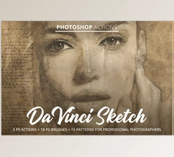 Da Vinci Sketch Action for Photoshop CreativeMarket-4847888