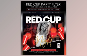 Red <span class='badge badge-warning'>Cup</span> Party Flyer GraphicRiver-28430298
