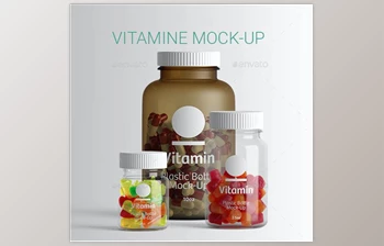 Vitamine Pills <span class='badge badge-warning'>Bottle</span> Mock-Up GraphicRiver-28292455