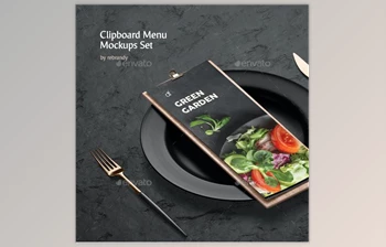 Clipboard Menu <span class='badge badge-warning'>Mockups</span> Set GraphicRiver-28676977