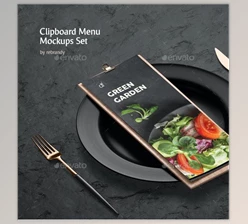 Clipboard Menu Mockups Set GraphicRiver-28676977