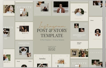 Minimalist Instagram for <span class='badge badge-warning'>Creator</span> CreativeMarket-5370516
