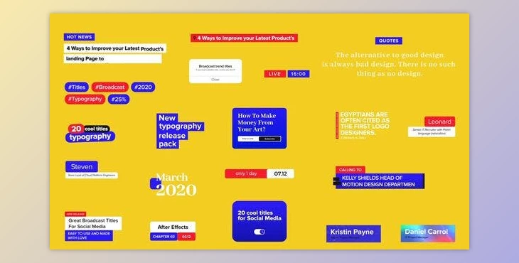 Broadcast Social Media Titles (Videohive 28682926)