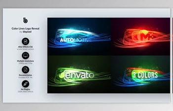 <span class='badge badge-warning'>Color</span> Lines Logo Reveal (Videohive 28447638)