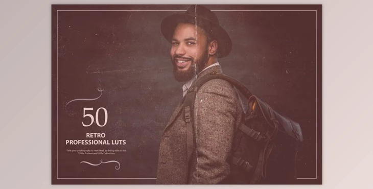 50 Retro LUTs (Look Up Tables) - (CreativeMarket–5376096)