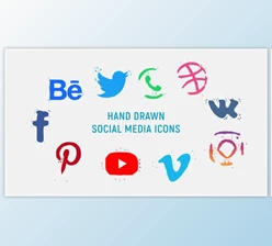 Hand Drawn Social Media Icons (Videohive 23272911)
