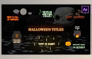 Download Halloween Cartoon <span class='badge badge-warning'>Titles</span> | After Effects (<span class='badge badge-warning'>Videohive</span> 29174191)